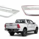 Cubre manilla cromada de portalon trasero para camioneta toyota hilux del 2016 al 2022 con camioneta en la parte inferior