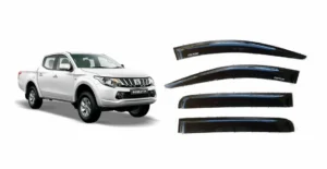 Bota aguas para puertas de camioneta mitsubishi l200 del 2016 al 2024 con camioneta a un costado
