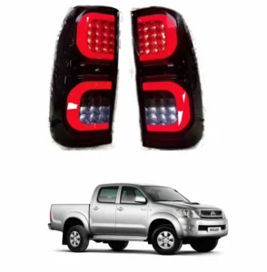 Vista principal de los focos led traseros para camioneta toyota hilux vigo del 2006 al 2015 con camioneta