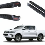Vista principal de la pisaderas TRD para la camioneta toyota hilux revo del 2016 al 2022